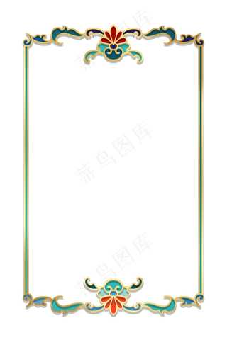 立体金边复古花纹边框