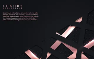 奢华黑色背景，金色元素装饰