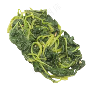 绿色煮熟菠菜