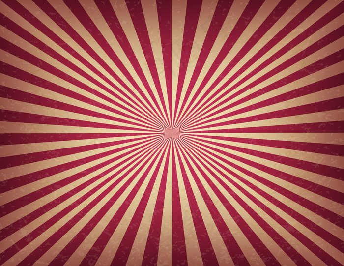 马戏团或狂欢节的漩涡条纹模板。老质感复古影院标志背景