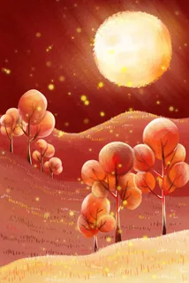 中秋节满月秋季金秋佳节