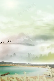 创意合成白露背景