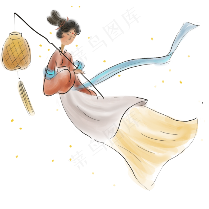 古风拿灯笼的仙女