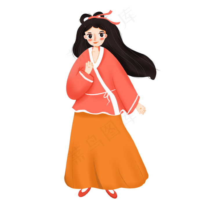 七夕织女卡通人物