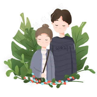 七夕情人节情侣可商用元素