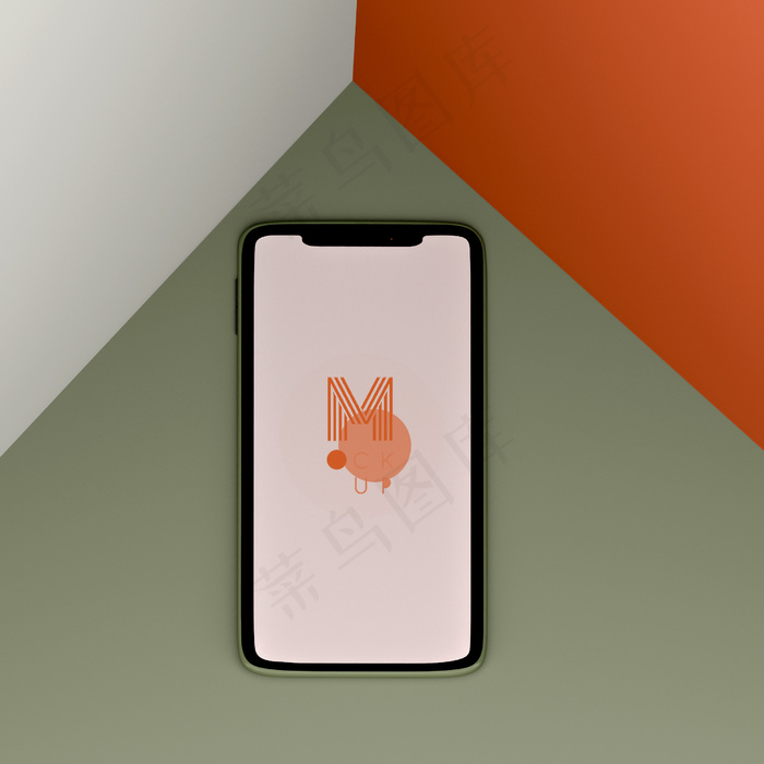 三色手机模型样机