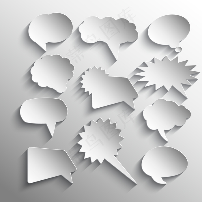 演讲泡泡贴纸系列