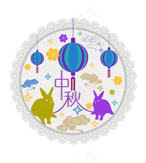 中秋节八月十五包装兔子