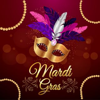 狂欢节金色面具插画