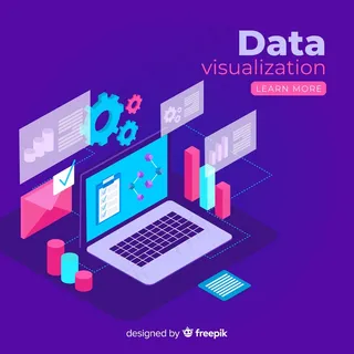 等轴测数据可视化元素背景