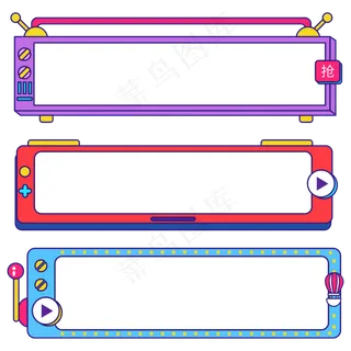 清新商品展示窗矢量图