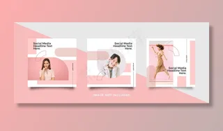 极简社交媒体帖子模板集