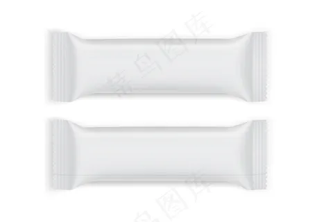 白纸包装顶部和底部视图隔离在白色背景上