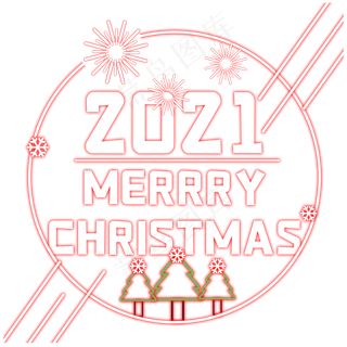 霓虹灯双旦节日主题