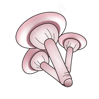 卡通平菇立秋蔬菜