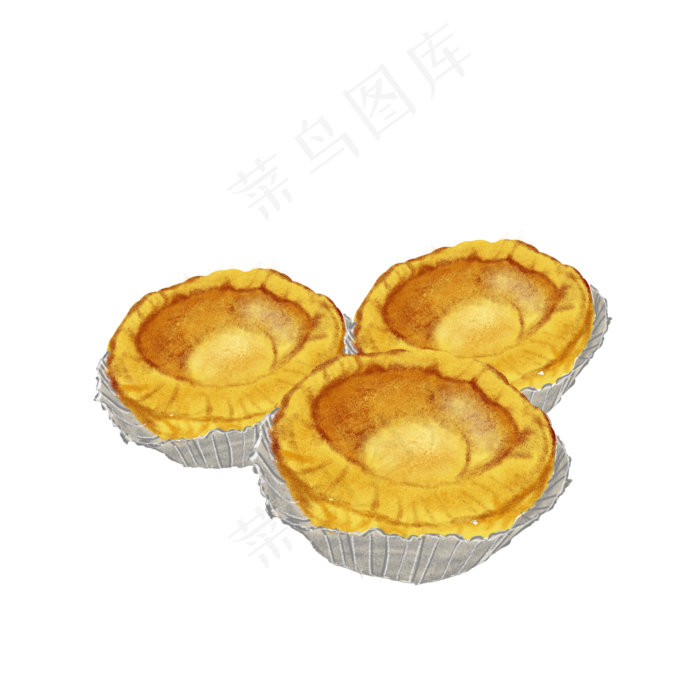 黄色糕点点心蛋挞葡挞美食美味写(2000X2000(DPI:300))psd模版下载