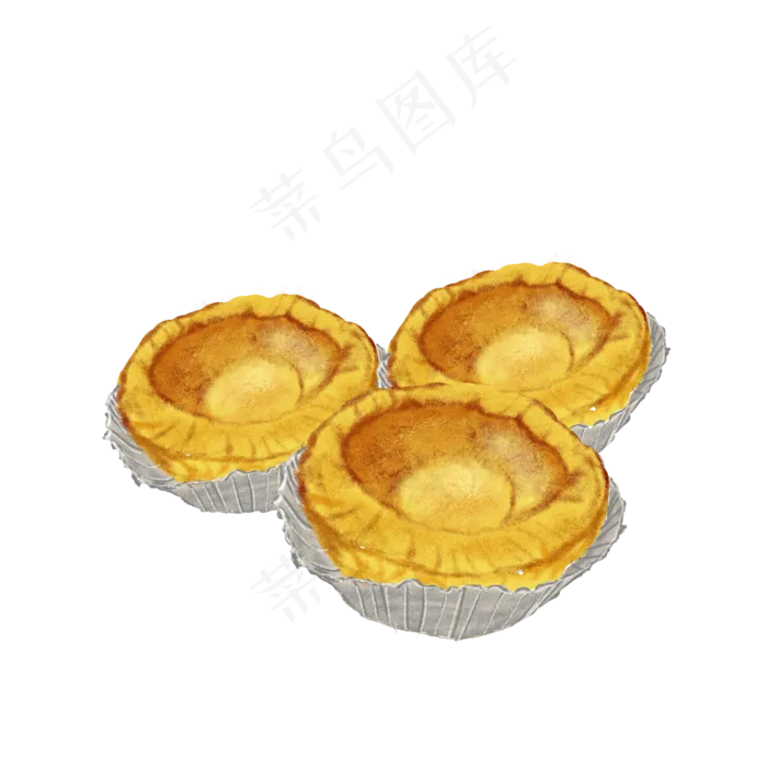 黄色糕点点心蛋挞葡挞美食美味写(2000X2000(DPI:300))psd模版下载