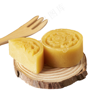 黄色中式月饼点心免抠图
