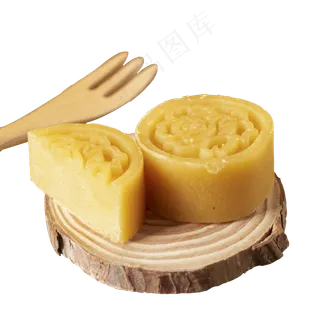 黄色中式月饼点心免抠图