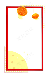 中秋节灯笼边框