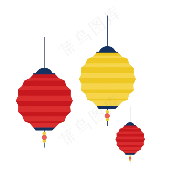 中秋折纸灯笼(2000X2000(DPI:300))ai矢量模版下载