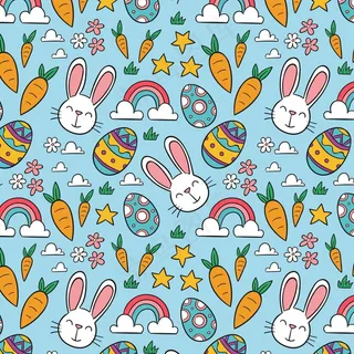 创意手绘复活节图案