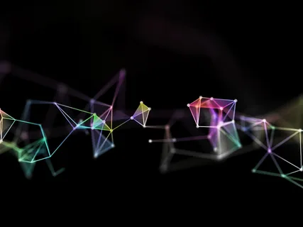 浅景深三维彩色低聚丛设计