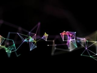 浅景深三维彩色低聚丛设计