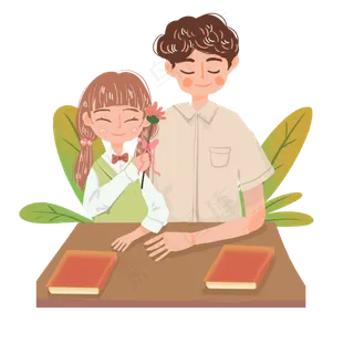 感恩教师节献花给老师png素材