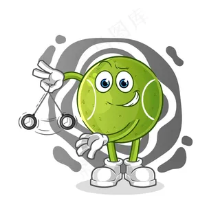 网球催眠漫画。卡通吉祥物