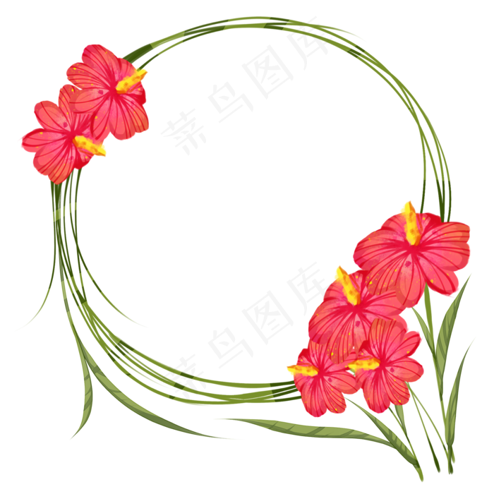 教师节红色花朵边框