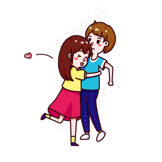 情人节甜蜜恩爱男生女生