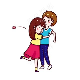 情人节甜蜜恩爱男生女生