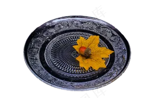 一个超大的水晶玻璃盘子