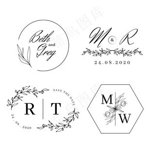 优雅的婚礼花押字