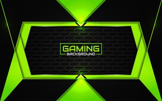 抽象的未来黑色和绿色游戏背景