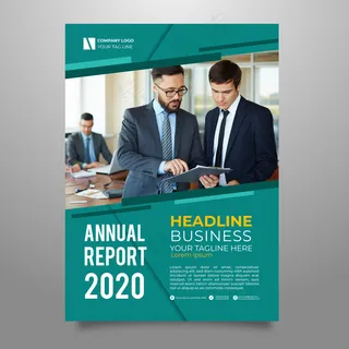 带照片的摘要年报模板