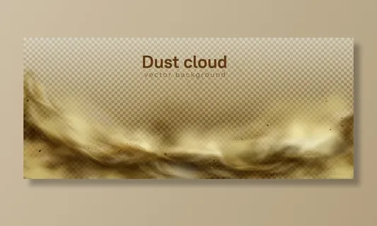 沙漠沙尘暴背景，褐色尘埃云上透明
