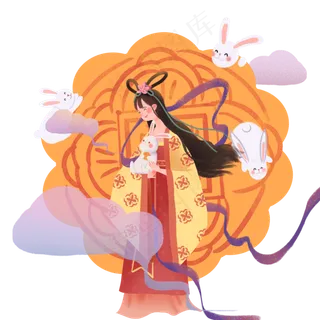 中国八月十五中秋嫦娥仙子玉兔