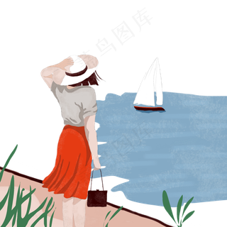 重阳节女子眺望故乡