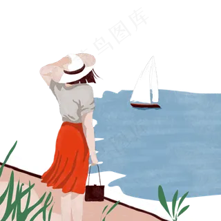 重阳节女子眺望故乡