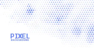 蓝色像素半色调背景