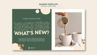 精致咖啡店横幅banner模板