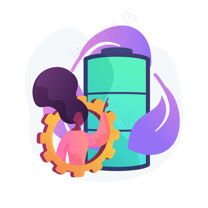 生态电池抽象概念图