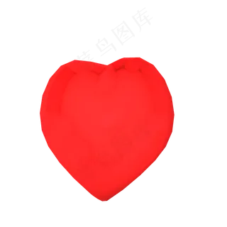 简约红色立体心形装饰