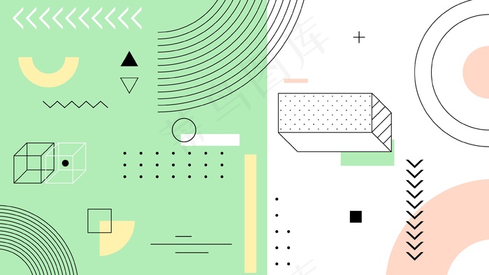 带有线条和形状的几何背景