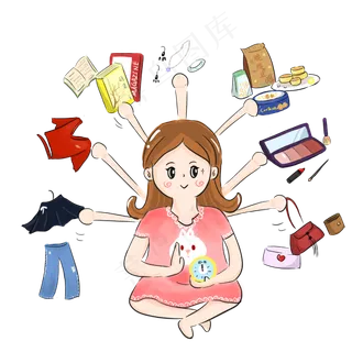 双十一购物节手绘PNG