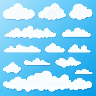 一片蓝天白云。