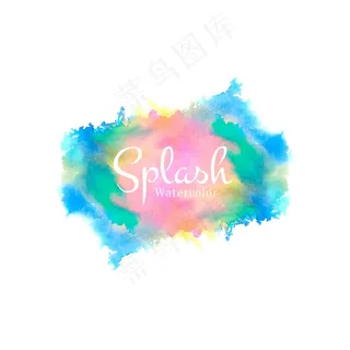彩色水彩泼墨手绘设计