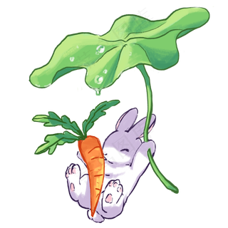 二十四节气白露兔子荷叶丰收果实